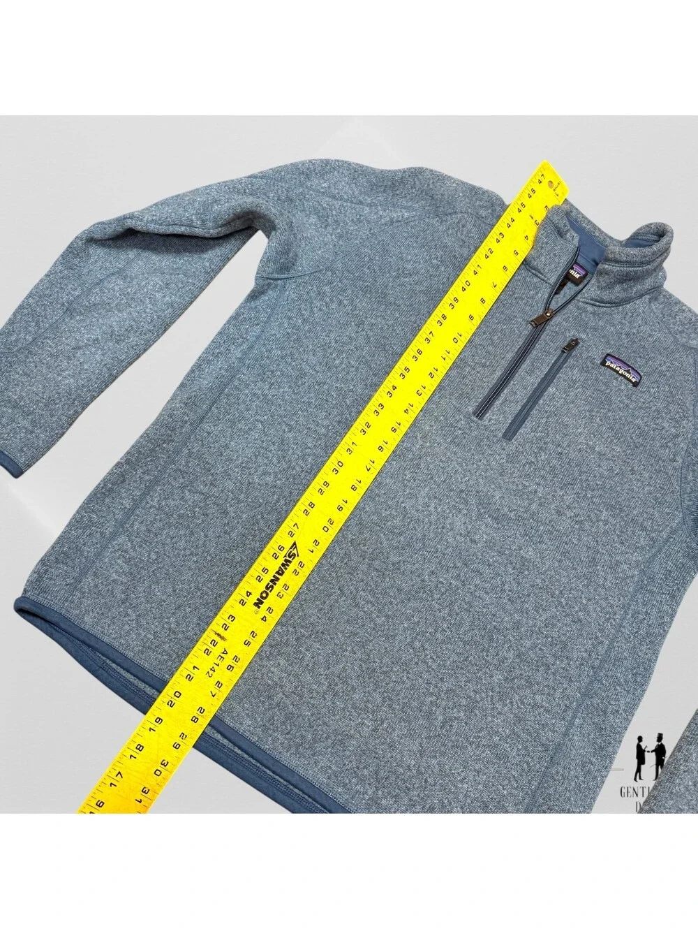 Patagonia Better Sweater Jacket Mens M Blue 1/4 Zip Fleece Worn Wear 22x29